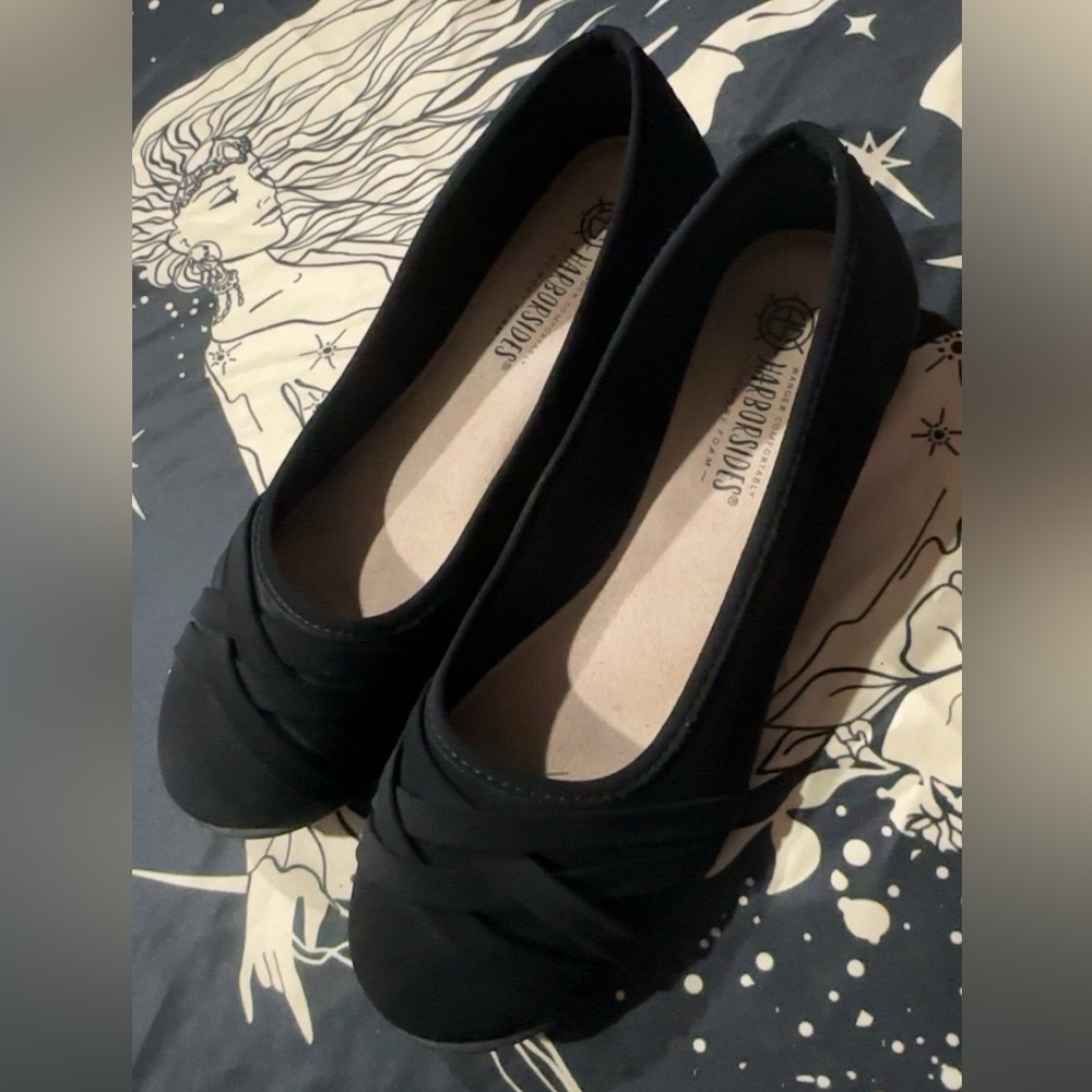 🆕 Harborsides Black Flats, size 11